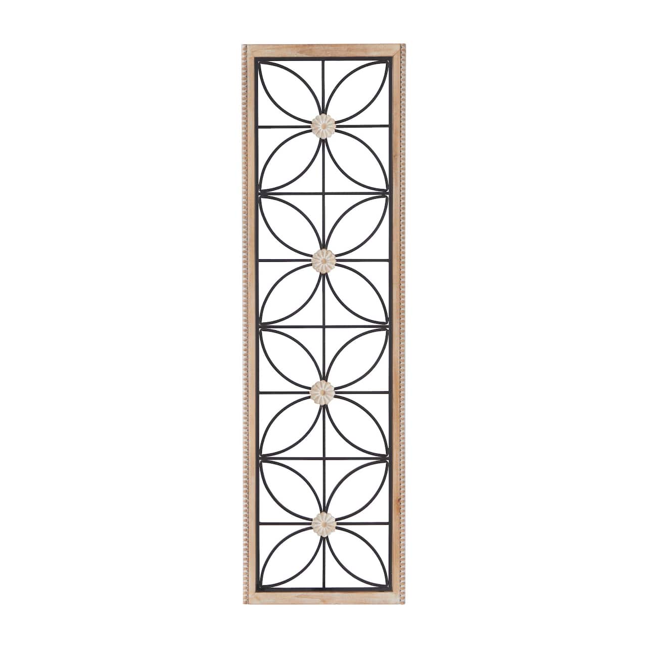 Black Metal Farmhouse Wall Decor, 15" x 1" x 50"